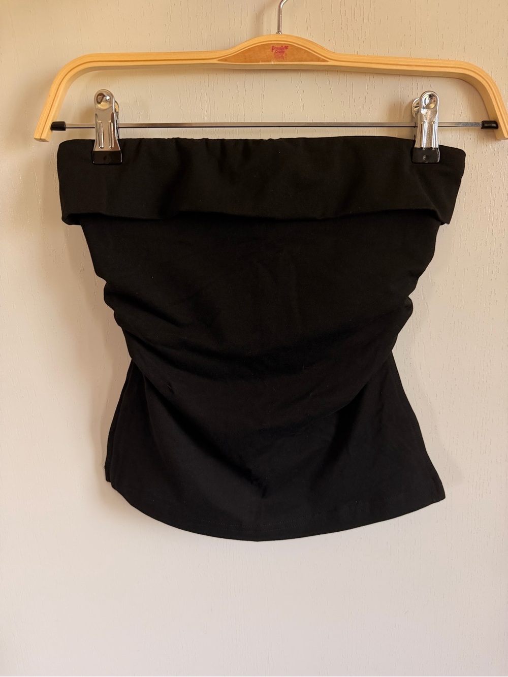 Romwe Strapless Fold-Over Tube Top